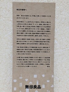 株主優待 良品計画 無印良品 MUJI 割引券 24年11月30日 金券