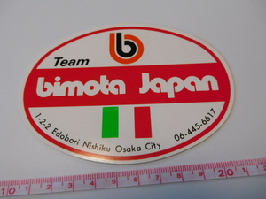 希少レア☆彡新品在庫品・Team bimota japan・ビモーター・大阪・ステッカー（11.7㎝）オートバイ・単車