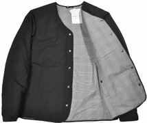 [クロコダイル] ノーカラーブルゾン 襟なし リバーシブル 中綿ジャケット 　 Mサイズ　 2黒 1204-15452_画像6