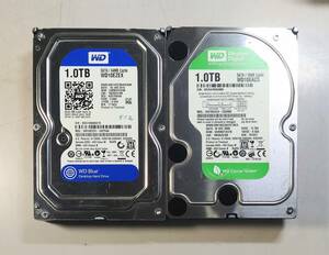 KN4842 【中古品】Western Digital WD10EZEX WD10EACS HDD 1TB 2個セット