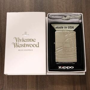 【美品】Vivienne Westwood ヴィヴィアン ZIPPO ジッポ 2015年 オイルライター 火花OK 喫煙具 箱付き 付属品あり E97