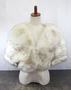 *SAGA FOX Ranched Fox SaGa fox fur real fur shawl bolero *