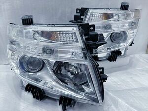 美品 破損無 ASSY AFS 付 E52 エルグランド 前期 HID キセノン ヘッドライト ヘッドランプ PE52 PNE52 TE52 TNE52 KOITO100-23009 左右