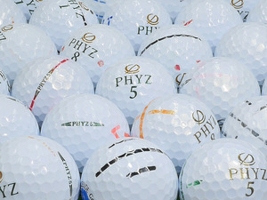 ★AB落書き★BRIDGESTONE GOLF PHYZ 2019年モデル ホワイト・パールホワイト混合 12個