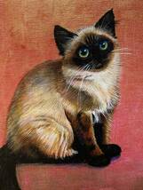 猫の絵 絵画 アクリル画 ネコ インテリア 真作 493_画像2