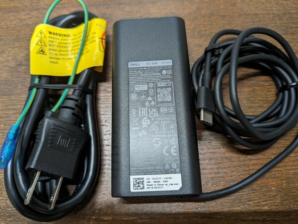 DELL 純正 65W 20v 3.25A ACアダプター /USBタイプＣコネクタ-/ LA65NM190