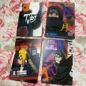 NARUTOナルト　プラスチック製カード　暁セット　うちはイタチ　デイダラ　トビ　入手困難　プレミア