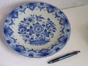ROYAL DELFT Royal Dell fto plate φ29.5cm*. тарелка украшение тарелка Dell fto голубой Голландия KONINKLIJKE PORCELEYNE FLES