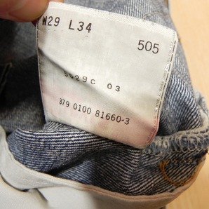 -698★ Levi's リーバイス 505-03 米国製 USA製 00年 デニム ジーンズ ジップフライ W29 古着 刻印379 即決 ★の画像5