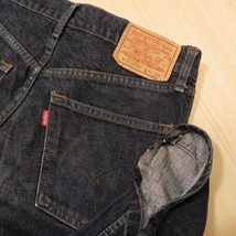 -777【80s 日本製】Levi's リーバイス 503-0259 87年 先染め ブラックジーンズ W30 ブラックデニム パンツ 古着 ビンテージ ★_画像3