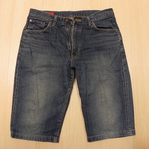 -835* большой размер w35 * популярный EDWIN Edwin 503 подшивка половина джинсы Denim шорты шорты б/у обработка б/у одежда быстрое решение *
