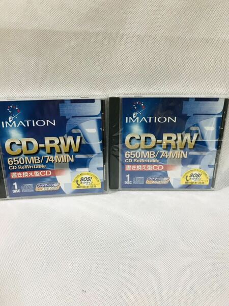 CD-RW 650MB 74分　1〜4倍速対応　書き換え型CD 2枚