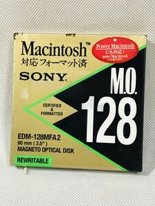  Sony SONY MO 128 EDM-128MFA2 Macintosh correspondence format settled made in Japan 1 sheets 