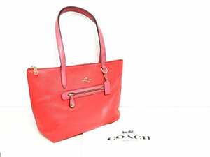 COACH コーチ テイラー トートバッグ オレンジ レッド 鞄 バッグ レディース 保存袋付き