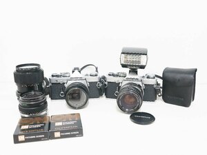 OLYMPUS オリンパス OM-1 OM-1N ボディ OM-SYSTEM レンズ 4点 Electronic Flash T20 ストロボ 他 一眼レフ フィルムカメラ まとめて