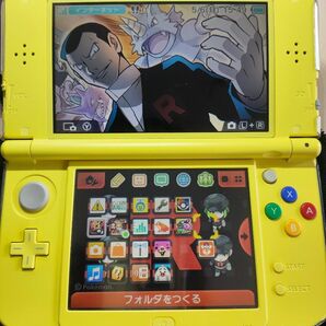 【ポケモンバンクあり】New nintendo 3DSLL ピカチュウイエロー　美品　箱無し　充電器アリ+おまけ