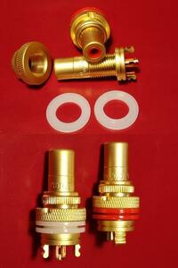  high-end type * original copper specification RCA Jack 4 piece set ( original copper core + gilding )④