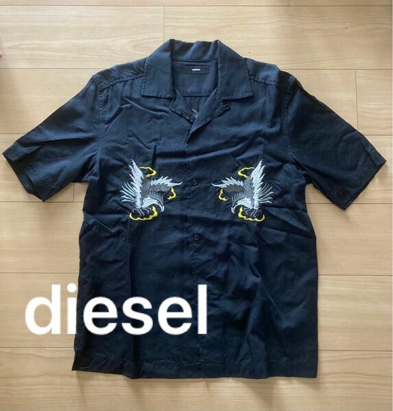 diesel 2018SS イーグル　鷹　刺繍　 半袖シャツ