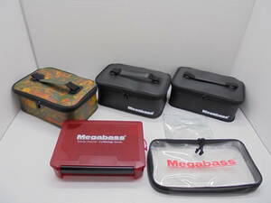 *8193*Megabass/ Megabass case / box / pouch set sale scratch dirt equipped secondhand goods 