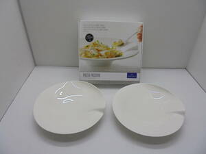 ◇8200・Villeroy ＆ Boch/ビレロイ＆ボッホ パスタプレート パスタ皿 2枚セット 27.2cm ホワイト 未使用品