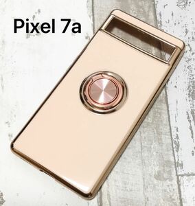 Pixel 7a ケース リング付き tpu カバー ピンク