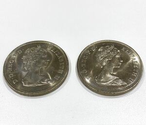 （S8085A）イギリス　銀貨　コイン　チャールズ皇太子　ダイアナ妃　御成婚記念　1981年　エリザベス2世　2枚まとめ