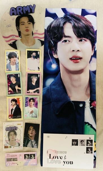 BTS JIN ジン マスター 展示会 グッズ 特典 セット スローガン うちわ フォトカード ほかマスタニム