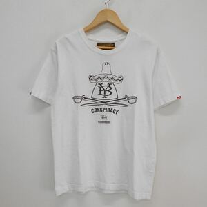 NEIGHBORHOOD × STUSSY ネイバーフッド ステューシー CONSPIRACY 半袖 Tシャツ プリント ロゴ S 10116210