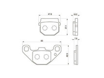 デイトナ DAYTONA バイク用 ブレーキパッド 赤パッド No.054 （セミメタルパッド） 79838_画像3