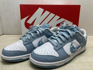 送料無料S83603 NIKE WMNS DUNK LOW ESS ナイキ ダンク ロー Blue Paisley ブルーペイズリー 27cm ウィメンズ