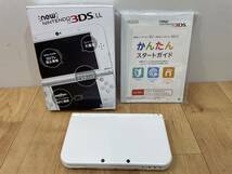 送料無料S85213 任天堂 ニンテンドー New NINTENDO 3DS LL RED-001 パールホワイト ゲーム機_画像1