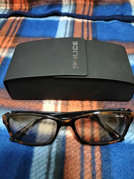 新品 定価19800円 POLICE ポリス サングラス 眼鏡 専用ケース付 度入りメガネ変更可能タイプ
