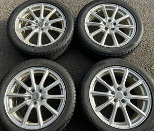 スタッドレス　ECO FORME 17インチ　7J+53 5-100 BLIZZAK VRX2 2017年製　215/50R17 エクシーガ　レガシィ　４本セット