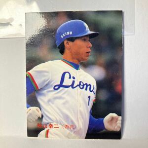 カルビー プロ野球スナックカード/1988年 No.28 西武ライオンズ.秋山幸二 ベースボールカード 野球カード 昭和 ブロマイド 巨人 西武