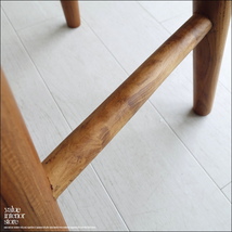チーク無垢材 チェアPriv-low01 スツール 椅子 プリミティブチェア イス 素朴 無垢材家具 座面約43cm 世界三大銘木_画像6