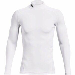 UNDER　ARMOUR 　　コンプレッション　ハイネック長袖　ホワイト 　XXL　モックシャツ　55%OFF　1366072