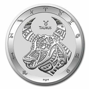 【12星座】おうし座銀貨 1オンス 2222-06-2021-taurus