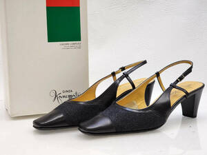 * R60523 GINZA Kanematsu Ginza Kanematsu pumps black 23.5cm box attaching *