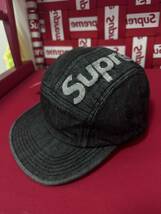 ☆希少☆Top Logo Denim Camp Cap Box ボックス ジャガード トップロゴ デニム シュプリーム 入手困難 Supreme_画像5