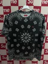 ☆名作☆超激レア☆Supreme Small Box Tee Bandanaシュプリームバンダナ柄スモールボックスロゴTシャツ黒_画像2