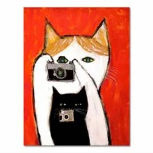 カメラ猫　レトロ　ねこ　アートポスター　リビング　玄関　トイレ　子ども部屋　キッチン　寝室　ディスプレイ　プレゼント　