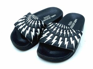  Neil Barrett KIDS Kids shower sandals size28(18cm rank )/ black #* * eeb6 child clothes 