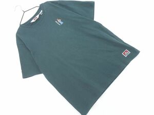 BEN DAVIS ベンデイビス ロゴ 刺繍 バックプリント Tシャツ sizeM/緑 ■◆ ☆ eea1 レディース