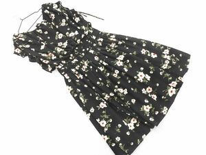 snidel スナイデル 花柄 ワンピース size1/黒 ■◆ ☆ eea1 レディース