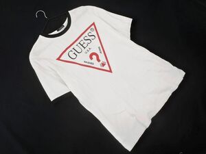 GUESS ゲス ロゴ プリント Tシャツ sizeL/オフホワイト ■◆ ☆ eea1 メンズ