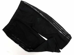 adidas アディダス 3ライン ロゴ トレーニングウェア クロップド パンツ sizeS/黒 ■◇ ☆ ebc8 メンズ