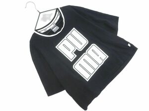 ネコポスOK PUMA プーマ プリント Tシャツ sizeM/黒 ■◆ ☆ eea2 レディース