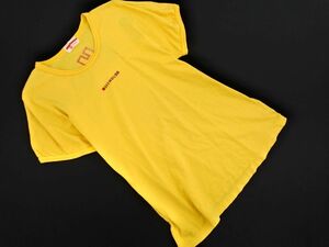 ネコポスOK MIKIHOUSE ミキハウス バック ロゴ 半袖 Tシャツ size130?/黄 ■◆ ☆ eea2 子供服