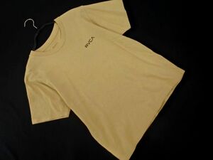 ネコポスOK RVCA ルーカ バックプリント Tシャツ sizeXS/ベージュ ■◆ ☆ eea2 メンズ