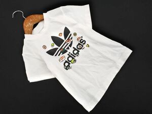 ネコポスOK adidas originals アディダスオリジナルス ロゴ すしプリント Tシャツ size100?/白 ■◆ ☆ eea2 子供服